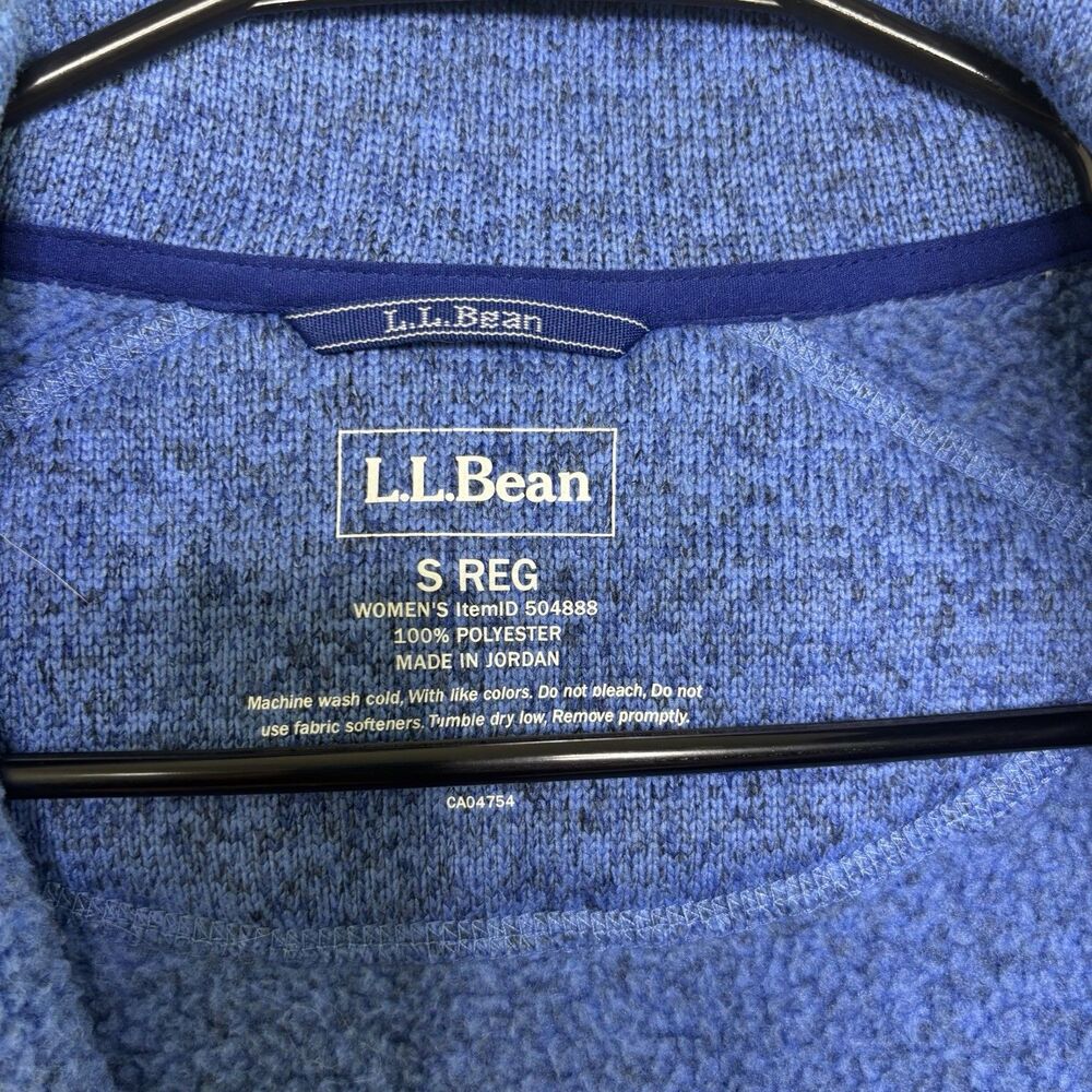 L.L.Bean Women’s Sweater Fleece Full-Zip Jacket Blue Small Cozy Outdoor - Picture 5 of 11